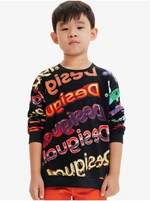 Black Kids Patterned Sweatshirt Desigual Sweat Xocolat - Boys