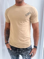 Beige men's T-shirt Dstreet