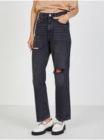 TALLY WEiJL Black Womens Wide Jeans with Cut Effect TALLY WEiJ - Women