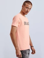 Pink men's T-shirt Dstreet with print