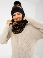 Black and camel patterned winter chimney