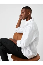 Koton Basic Shirt Classic Collar Pocket Detailed Non Iron