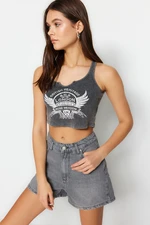 Trendyol Gray Denim Shorts