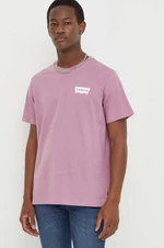 Tričko Levi's pánsky, ružová farba, s potlačou