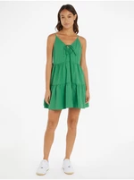 Zelené dámské šaty Tommy Jeans - Dámské