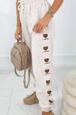 Cotton trousers Amour beige melange