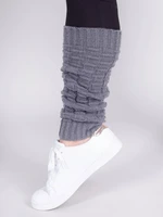 Yoclub Unisex's Leg Warmers Gray Braid SOC-0002U-6600