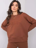 Women's cotton sweatshirt brown color