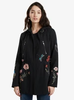 Black Women Floral Parka Desigual Beleňo - Women