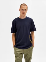 Dark blue T-Shirt Selected Homme Relax - Men