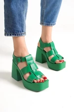 Capone Outfitters Sandals - Green - Block
