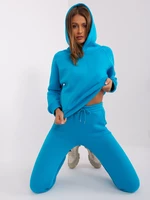 Blue Basic Tracksuit With Trousers