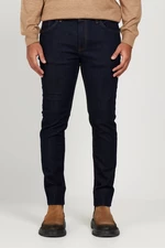 AC&Co / Altınyıldız Classics Men's Dark Navy Blue Extra Slim Fit Slim Fit Cotton Rııs Jean Denim Trousers