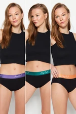 Trendyol Multi Color Couple 3 Pack Women's Cotton Hipster Briefs