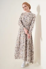 Bigdart Patterned Judge Collar Dress