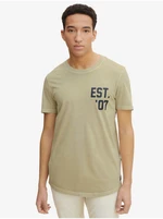 Light Green Men's T-Shirt Tom Tailor Denim - Men