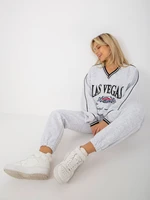 Light grey two-piece oversized tracksuit