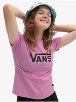 Pink Girly T-Shirt VANS Flying Crew Girls - Women