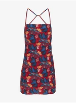 Blue-Red Women Floral Short Dress on Straps Tommy Jeans - Women