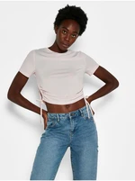 Light pink T-shirt Noisy May Line - Women's