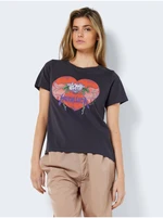 Grey women's T-shirt Noisy May Nate Metallica - Women's