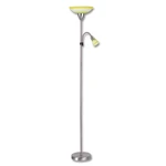 Lampa stojací Ecolite LF34-ZLU/CHR E27/100W E14/40W žlutá/chrom