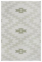 Kusový koberec Flatweave 104870 Cream/Green-200x290