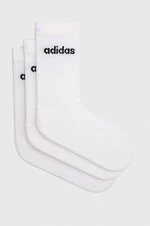 Ponožky adidas 3-pak biela farba, HT3455