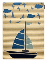 Dětský kusový koberec Petit Sail boat gold-140x190