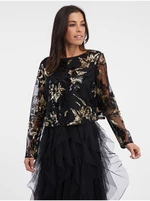 Orsay Black women's patterned blouse with sequins - Women's