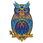 UNIDRAGON Dřevěné puzzle charming owl velikost M