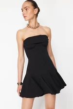Trendyol X Zeynep Tosun Black Knitting Skirt Fly with Flywheel Stylish Evening Dress
