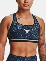 Under Armour UA Project Rock Bra Printed Sportovní podprsenka Modrá