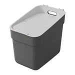 Ciemnoszary kosz na śmieci do segregacji odpadów z plastiku z recyklingu 20 l Ready To Collect – Curver