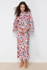 Trendyol Multi Color Floral Pattern Satin Woven Dress