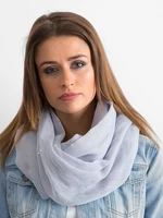 Light gray scarf with rhinestones