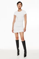 Madmext dámské bílé plisované mini šaty