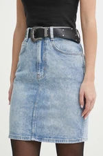 Rifľová sukňa Moschino Jeans mini, rovný strih