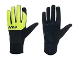Men's cycling gloves NorthWave Fast Gel Glove Black/Yellow Fluo