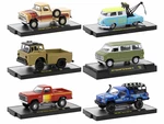 "Auto-Thentics" 6 piece Set Release 84 IN DISPLAY CASES Limited Edition 1/64 Diecast Model Cars by M2 Machines