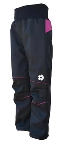 Children's softshell pants SUMMER / black-blackberry