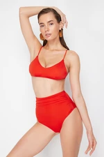 Trendyol Red Recovery High Waist Hipster Bikini Bottom