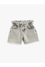 Koton Basic Cotton Denim Shorts with Elastic Waist.