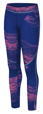 Różowo-niebieskie funkcjonalne legginsy damskie we wzorzysty Hannah Monety