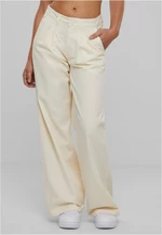 Women's Organic Pleated Trousers - Cream