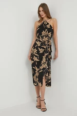 Šaty Lauren Ralph Lauren černá barva, midi, 250925433
