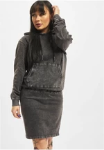 Basic anthracite dress with a hood