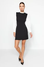 Trendyol Black A-Line Shirt Detailed Mini Woven Dress