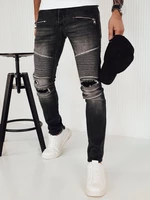 Pánské tmavě šedé džínové kalhoty Dstreet