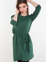 Dress with envelope bottom, tied green